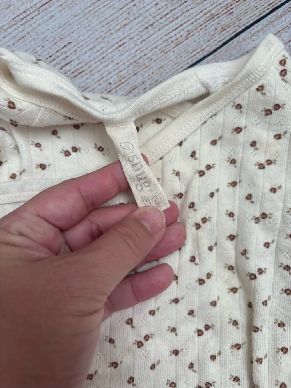 SNUG Cream Floral Baby Pajama Set - Soft Footed Sleepwear
